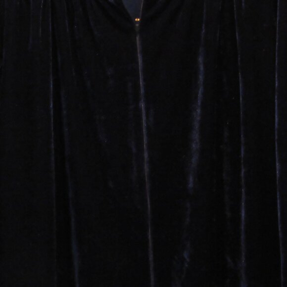 Vintage Carroll Reed Blue Velvet Dress Small - Picture 7 of 10